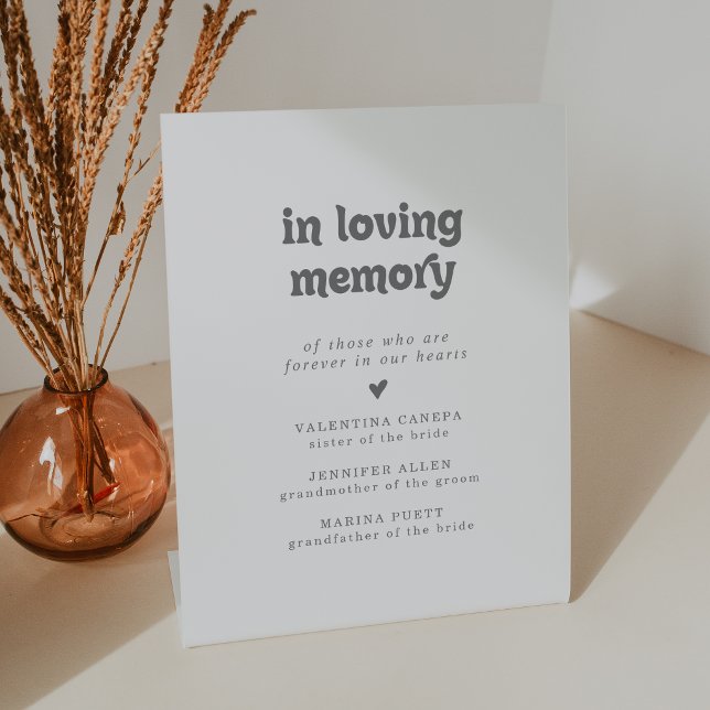 Formal Simple Wedding In Loving Memory Pedestal Sign (Creator Uploaded)
