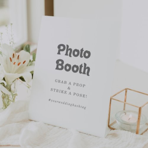 Formal Simple Wedding Photo Booth Pedestal Sign
