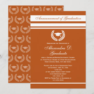 Formal Stripes College High School Graduation Invitation