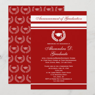 Formal Stripes College High School Graduation Invitation