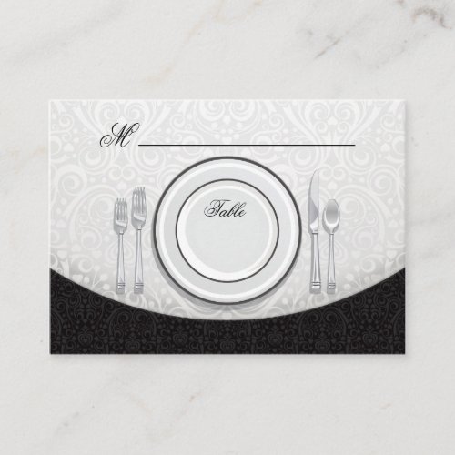 Formal Table Seating Place Card Business Card Template