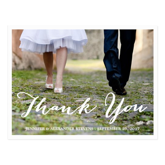 FORMAL THANK YOU WEDDING THANK YOU POST CARD