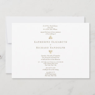 Formal Traditional Gold Text 2 Venue Horizontal