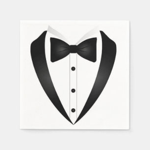 Formal Tuxedo Cocktail Napkins
