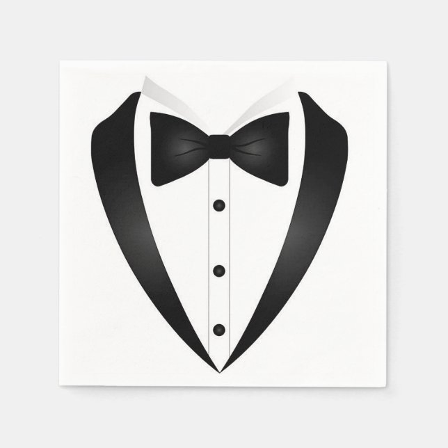 Formal Tuxedo Cocktail Napkins (Front)