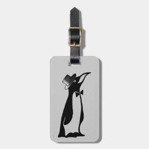 Formal Tuxedo Penguin Wedding Groom Groomsmen Luggage Tag