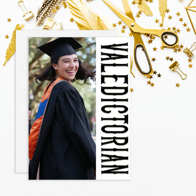 FORMAL VALEDICTORIAN Photo Graduation Announcement Zazzle