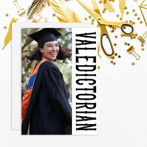 FORMAL VALEDICTORIAN Photo Graduation Announcement