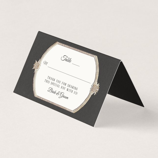 Formal Victorian Elegant Black n Gold Reception (Front)