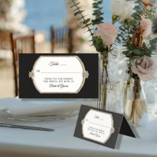 Formal Victorian Elegant Black n Gold Reception