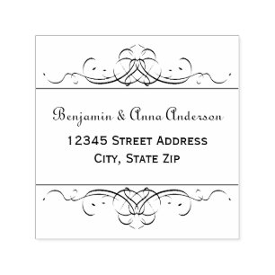 Formal Vintage Flourish -Self Inking Address Stamp