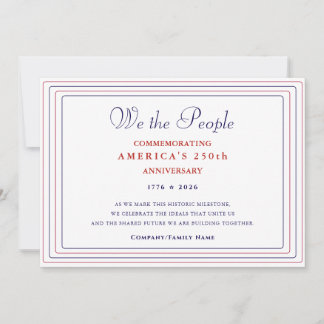 Formal We the People America 250 Semiquincentennia Holiday Card