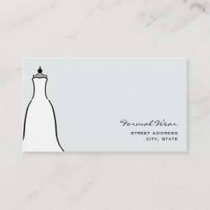 Formal Wear Boutique - A Line Wedding Dress Business Card
