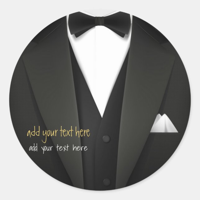Formal Wear Round Sticker (Front)
