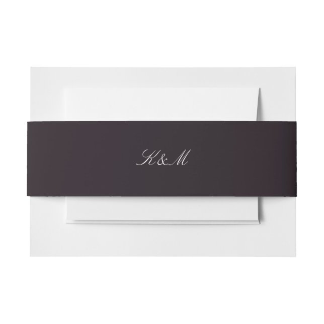 Formal Wedding Invitation Belly Band (Front Example)