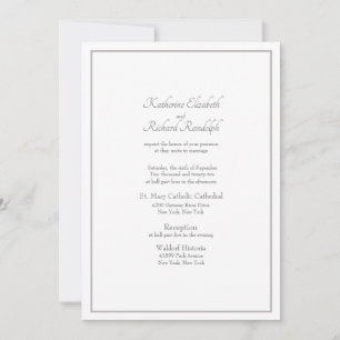 Formal Wedding Invitation No Parents Listed