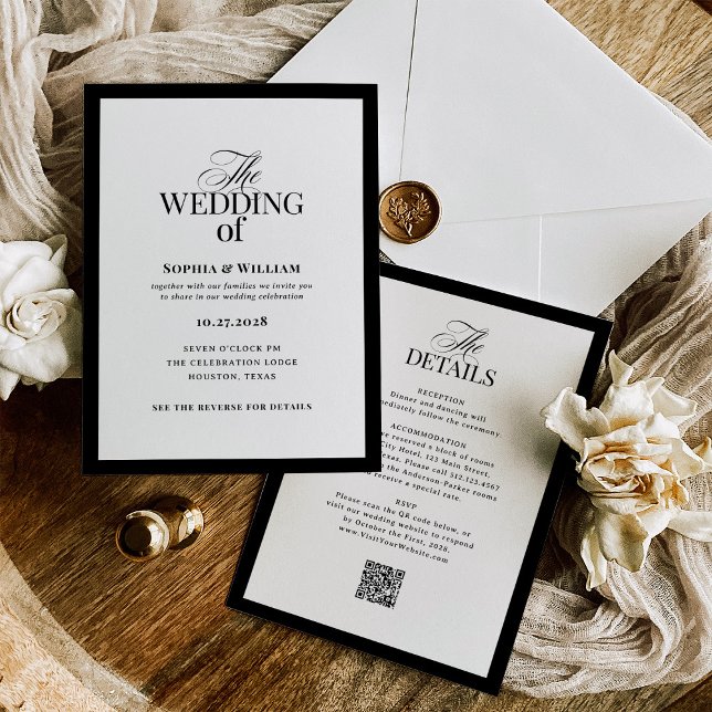 Formal Wedding Invitation with RSVP QR Code (Creator Uploaded)