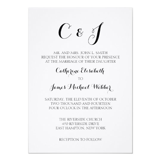 Bridal Invitation Wording 2