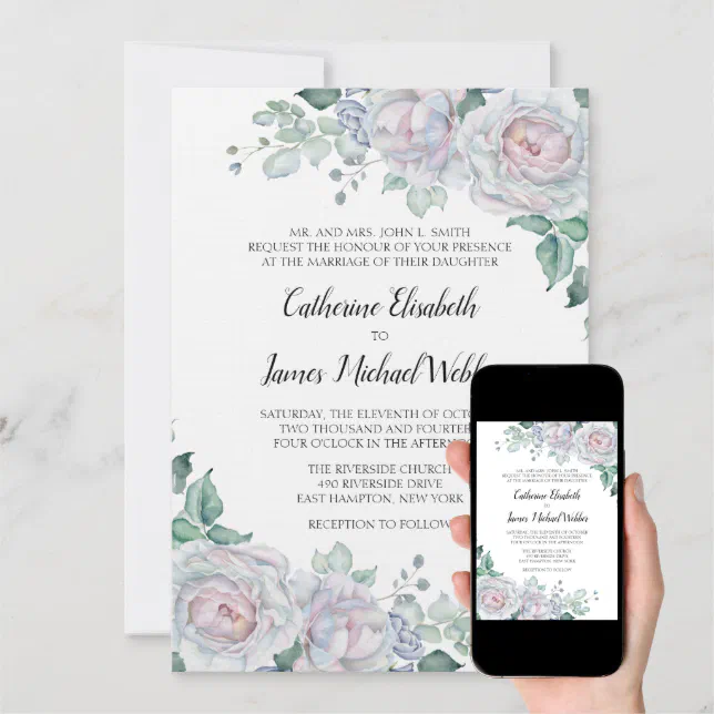 Formal Wedding Invitation Wording Bride's Parents | Zazzle