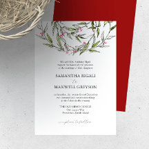 Formal Wedding Invitations Botanical Greenery