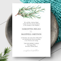 Formal Wedding Invitations Rustic Botanicals