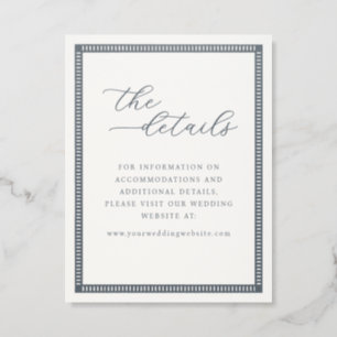 Formal Wedding Letterpress Enclosure Card