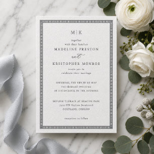 Formal Wedding Letterpress Invitation