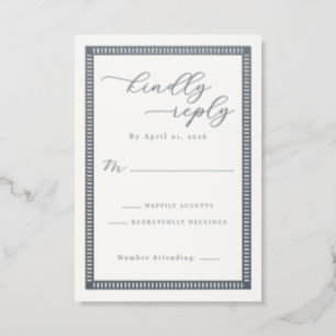 Formal Wedding Letterpress RSVP Cards