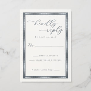 Formal Wedding Letterpress RSVP Cards