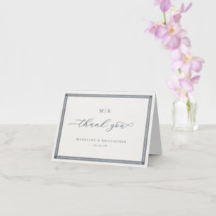 Formal Wedding Letterpress Thank You Card