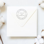 Formal Wedding Names & Round Return Address Self-inking Stamp<br><div class="desc">These elegant return address stamps feature your names with a stylish script "and",  all framed by your return address in a circular typography.</div>