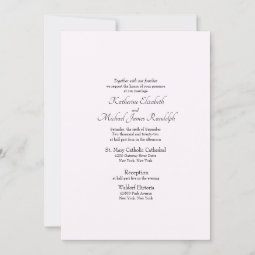 Formal Wedding Photo Pink No Parents Invitation | Zazzle