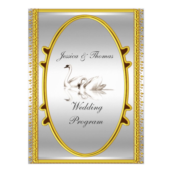 Formal Wedding Program Personalized Announcement