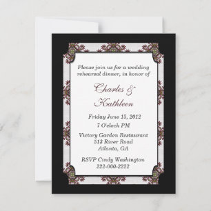 Formal Wedding Rehearsal Dinner Invitation