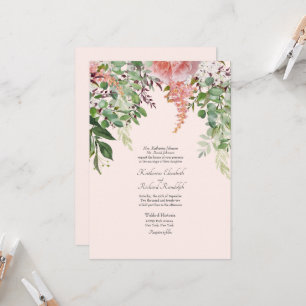 Formal Wedding Sets of Parents Blush One Location Invitation