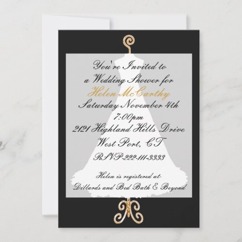 Formal Wedding Shower Invitation
