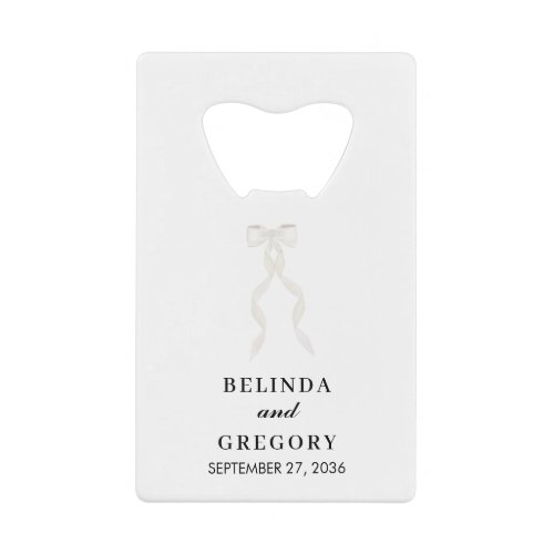 Formal White Bow Ribbon Elegant Wedding