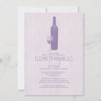 Formal Wine Bottles Bridal Shower Invitations by topinvitations at Zazzle