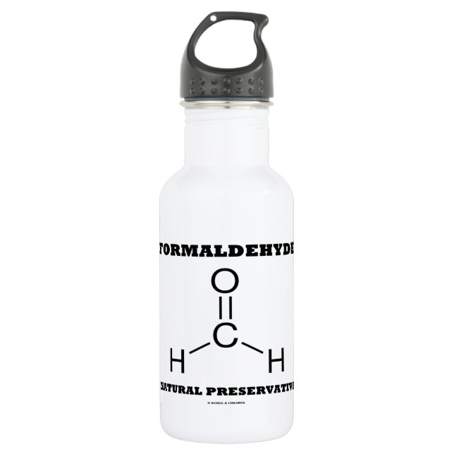 Formaldehyde Natural Preservative (Molecule) Water Bottle (Front)