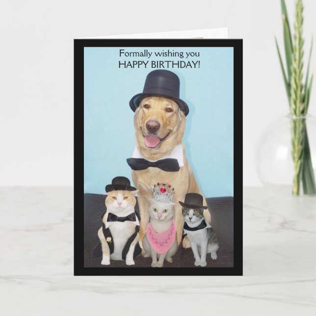Formally Wishing You Happy Birthday Card (Front)