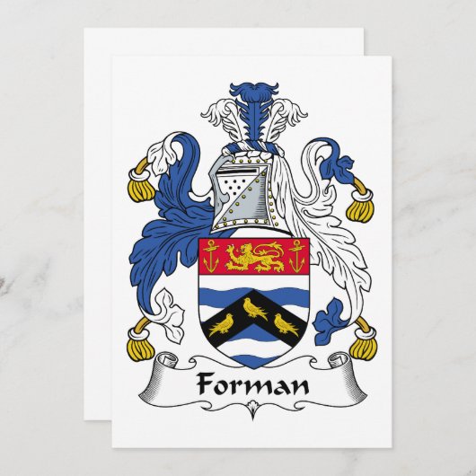 Forman Family Crest (Front/Back)