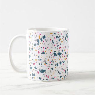 Formas modernas azules y rosas coffee mug