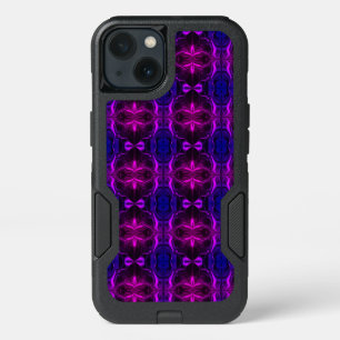 Formas, "traços rosa flutuam" em fundo azul?Formas iPhone 13 Case