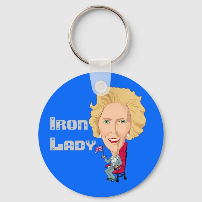 Former British Prime Minister Iron Lady THATCHER Keychain (Front)