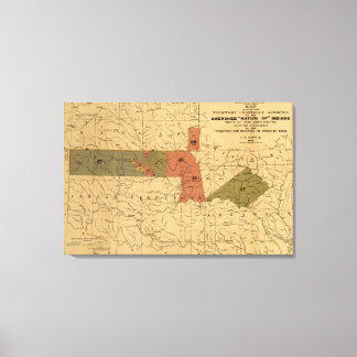 Former Limits of Cherokee "Nation of" Indians Canvas Print
