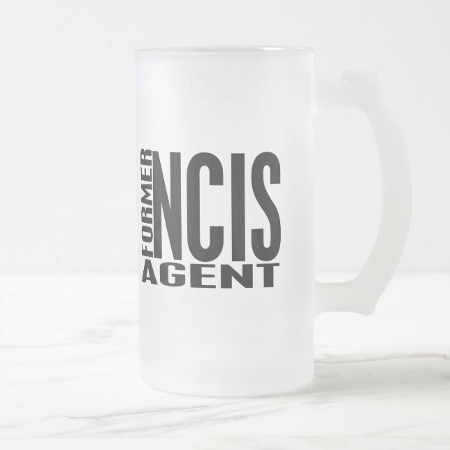 Former NCIS Agent Frosted Glass Beer Mug (Right)