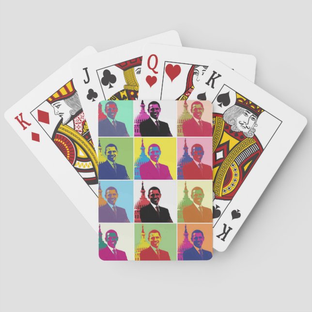 Former President Barack Obama Pop Art Poker Cards (Back)