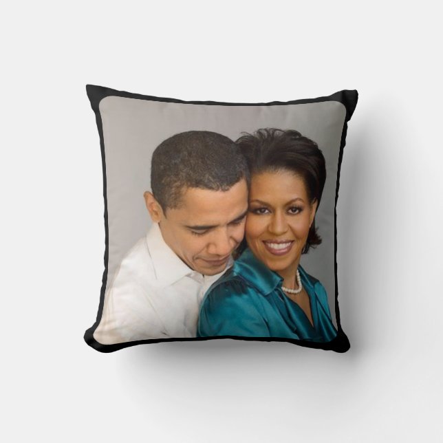 FORMER PRESIDENT OBAMA & MICHELLE THROW PILLOW (Front)