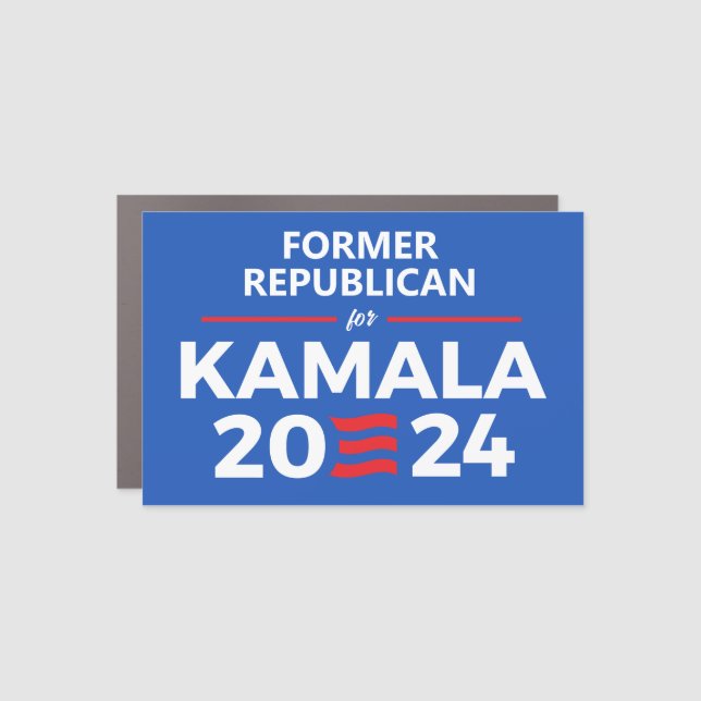 Former Republican for Kamala Harris Car Magnet (Front)
