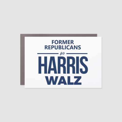 Former Republicans for Harris Walz Car Magnet